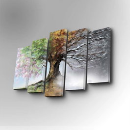 Wallity Cuadro Decorativo en Lienzo 5 Piezas 5PUC-042 Multicolor